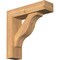 Ekena Millwork Funston Block Smooth Bracket w/ Offset Brace, Western Red Cedar, 5 1/2"W x 20"D x 20"H BKT0604X20X20FST05SWR - alternate 1